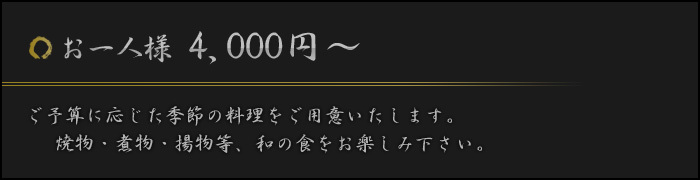 狭山市割烹喜代川│料金